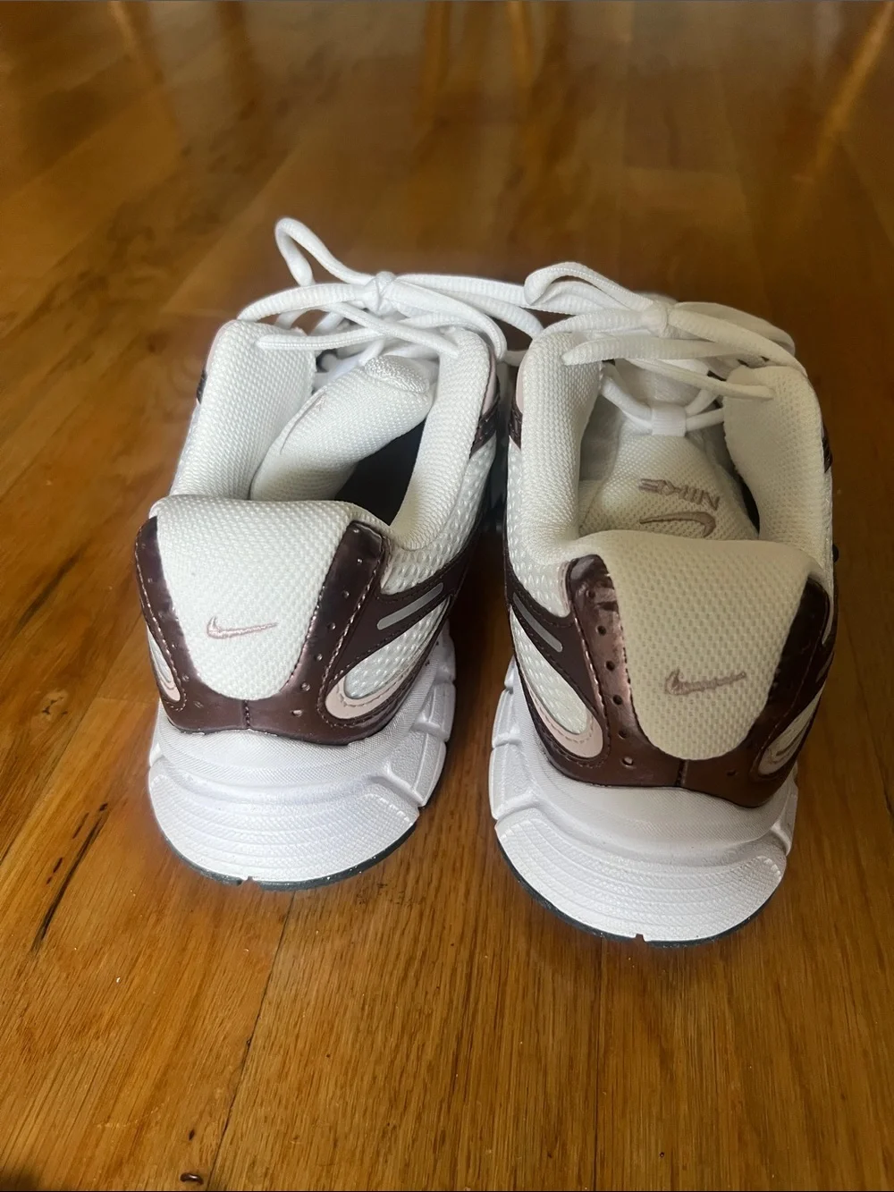Nike Women’s Athletic Sneakers - White and Metallic Rose